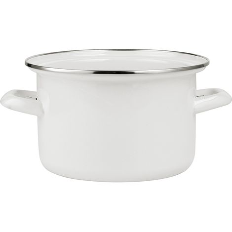 VASO SMALTATO, DRITTO, LISCIO, 18 CM, 3,0 L, CREMA