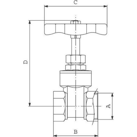Vanne À Tiroir - Robinet De Régulation Pour Eau - DN64 - En Fonte - 1 Pièce (1/2)