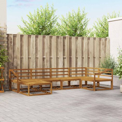 Outdoor-Sofagarnitur 6 pcs Natur Massivholz Akazie