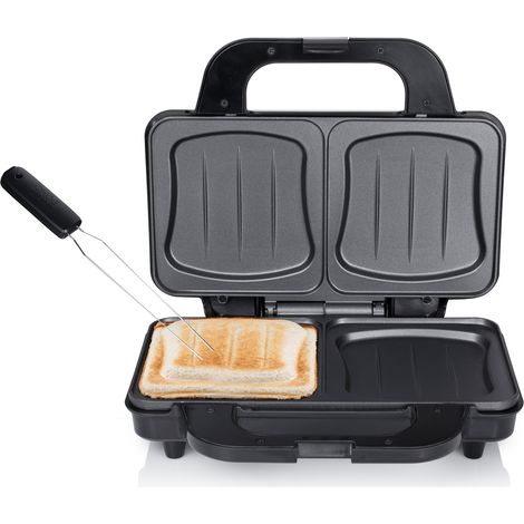 Sandwichmaker & Gabel, 2 XXL Sandwiches 28,5x15,2cm, 900Watt (1/5)