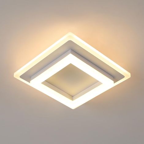 GOECO Square LED Ceiling Light, 24W 2700LM, Acrylic Lighting Fixture for Bedroom, Living Room, Hallway, Study Room, Warm White Light 3000K [Energy Class E]
