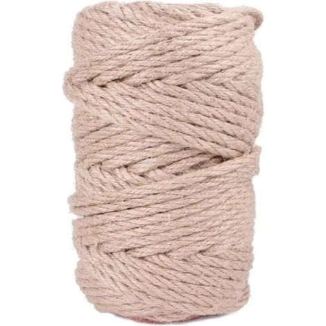 Corde Sisal, Corde en sisal Naturelle, Corde Arbre A Chat, Décoration de Bricolage de Jardin et Maison (50m(6mm)) (1/4)