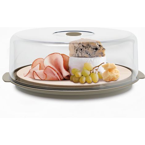 Tagliere in legno 3 in 1 porta formaggio/copritorta Ideale per servire in tavola, buffet.