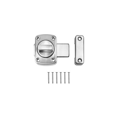 Loquet Rotatif de Porte Loquet Tournant Verrou de Porte Interieure, Loquet pour Porte Salle de Bains Chambre Toilette, Argent (1/4)