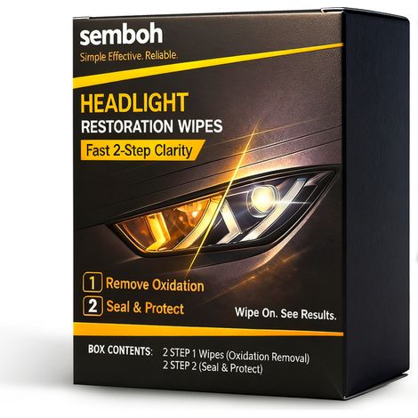 Kit de restauration de phare de voiture en céramique, pas de ponçage, élimine le jaunissement et la nuageuse, rétablit la clarté pour aimer le nouveau look, aucun outil électrique nécessaire
