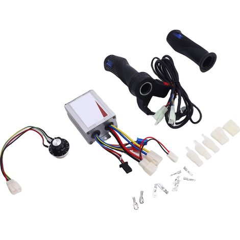 Kit de contrôleur de moteur électrique 12V 500W avec poignée de réglage de vitesse et interrupteur pour tricycles et scooters (1/5)
