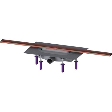 Kessel Duschrinne Linearis Infinity 60 Länge 800mm DN 40 Megastop, Kupfer gebürstet (1/2)