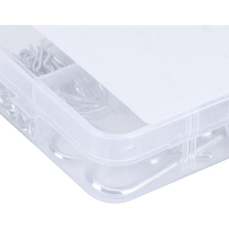 Kit d'Assortiment de Pinces Split R en Boîte Plastique - 100 Pièces (M1x17, M1.2x21, M1.5x28, M1.8x37, M2x40, M2.5x45) - Carbone Steel (1/5)