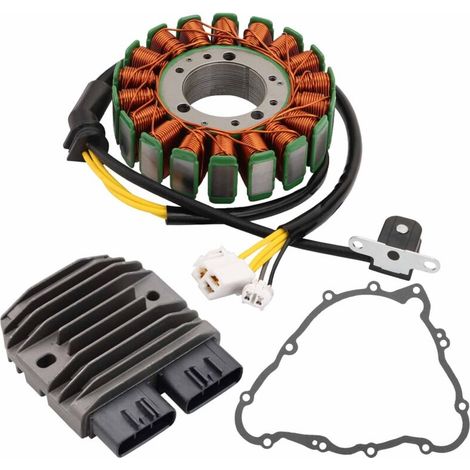 Kit de réparation de magnéto pour Triumph Daytona 675 (2006-2017) (3 pièces) : bobine de stator, joint d'étanchéité en papier et redresseur. (1/4)