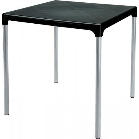 Tavolo quadrato antracite 70x70 Con Gambe In Alluminio pila 10 pezzi (1/2)