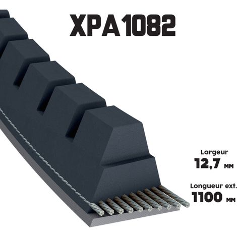 Courroie tondeuse XPA1082 trapézoïdale crantée  12,7 x 1100 mm