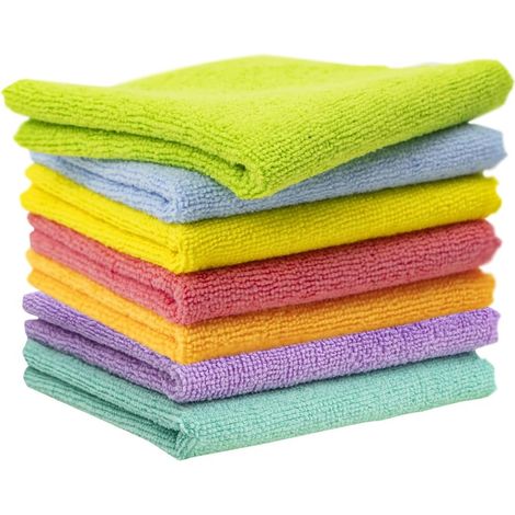 Confezione da 30 panni in microfibra di alta qualità da 30 x 30 cm, super assorbenti e lavabili, ideali per la pulizia dell'auto, perfetti per la cucina e la casa, disponibili in sette colori. (1/5)