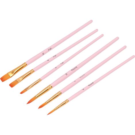 Un lot de 6 pinceaux en nylon multi-usages de 6 tailles différentes, adaptés à la peinture à l'huile, à l'aquarelle et à la gouache. Un cadeau idéal.