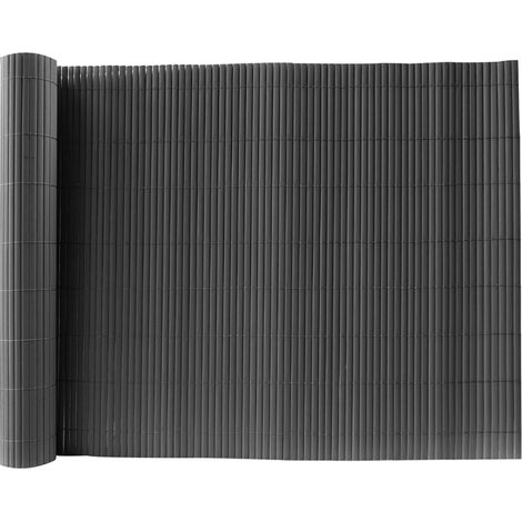 Dark Grey PVC Fence Screen Bamboo Mat Border Panel Garden Wall Privacy Protect,1x3M