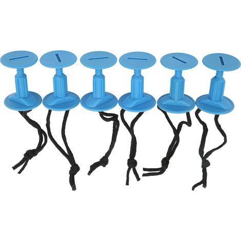 6 Pièces Bouchons de Leash de Surf en Nylon, Accessoires de Planche de Surf avec Cordon pour Cheville, Bleu (1/5)