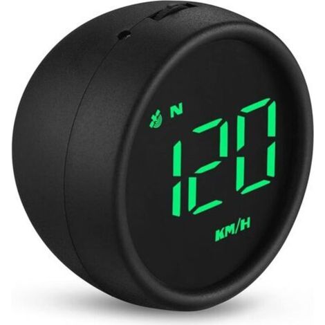 Universel Numérique Compteur De Vitesse GPS, avertissement de survitesse, mesure du kilometrage, rappel de conduite de fatigue pour tous les vehicules(Noir) (1/5)