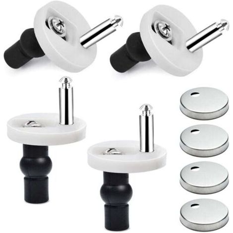 4 Pièces Abattant WC de Toilettes à Charnière Fixations Abattant de Toilettes Remplacement Fixation pour Siège de WC Charnières pour Abattant de WC Fixations de Siège de Toilette Acier Inoxydable (1/5)