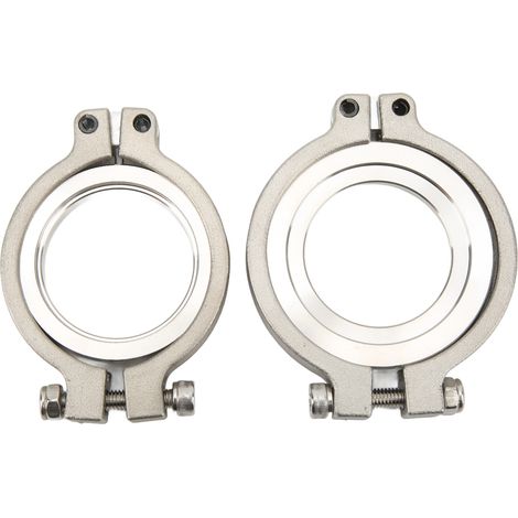 V Band Flang Clamp Kit, 44 Mm Wastegate V Band Clamp Set Kit de Réparation de Bride D'entrée en Acier Inoxydable Remplacement pour TiAL MV R et MV S. (1/5)