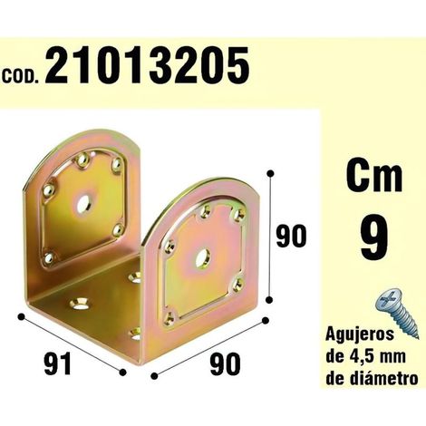 WOLFPACK LINEA PROFESIONAL soporte para madera tipo u  bicromatado 90 mm. (1/2)