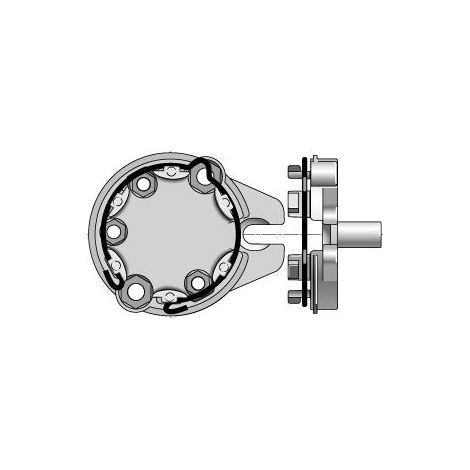 Somfy – Support pour store LT50/LT60 avec pion de centrage 20mm – Couple maxi 85Nm – Montage sur la plupart des bannes du marché français