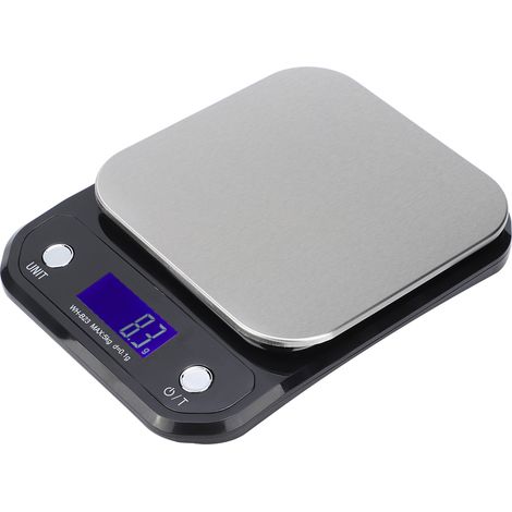 WH-B23 Balance de cuisine électronique miniature LCD 5 kg/0,1 g, portable, pour la cuisson et la pâtisserie, avec écran tactile noir.-AquaForge (1/5)