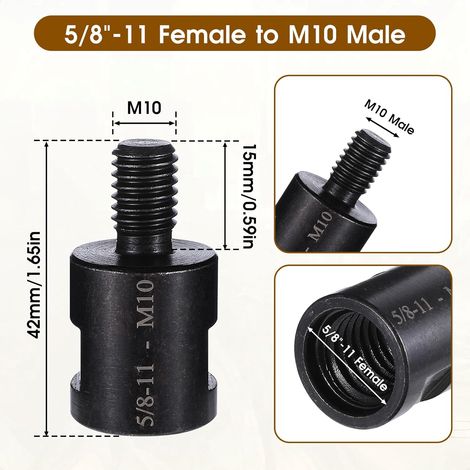 adattatori per smerigliatrice angolare da 5/8-11 femmina a connettore maschio M10/M14 per lucidatrice, trapano e utensili di collegamento - ALTRO (1/4)