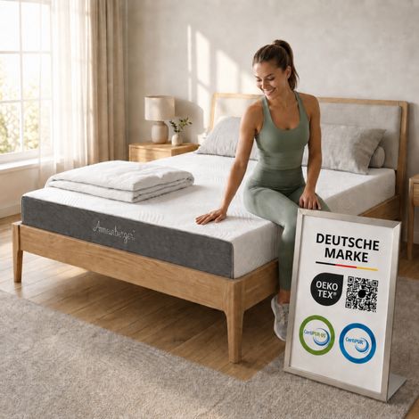ARENSBERGER ANNA, Gelschaum Matratze 100x200 cm – 13 cm NANOCELL® Gel-Schaum – H3 Härtegrad – Atmungsaktiv – Abnehmbarer Bezug 240g/m²