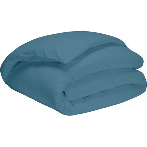 Housse de couette bleu minéral 100% coton biologique 260x240 cm (1/2)
