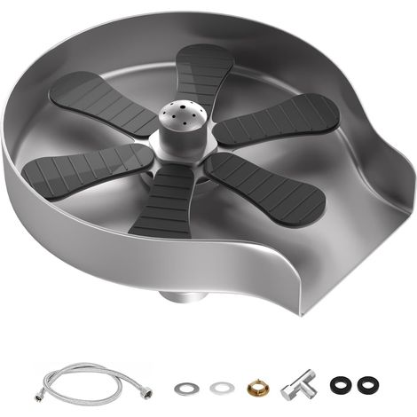 Lave Verre, Rince Verre Evier Acier Inoxydable Blanc (1/5)