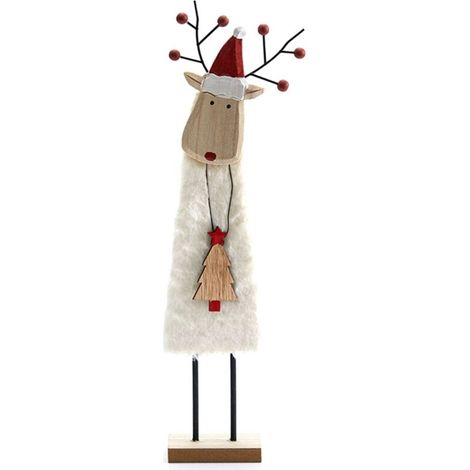 Nouveau Nordique de NoëL en Bois Feutre Laine DéCoration PèRe Ornement Arbre Bureau G
