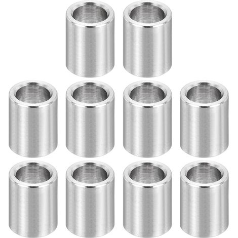 Entretoise en Acier Inoxydable, 12Pcs Entretoise Métallique 7mm ID x 10mm OD x 13mm L Bague à Vis pour 1/4" ou M7 Boulon (1/5)