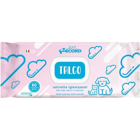 Maxi salviette igienizzanti per cani e gatti al talco
