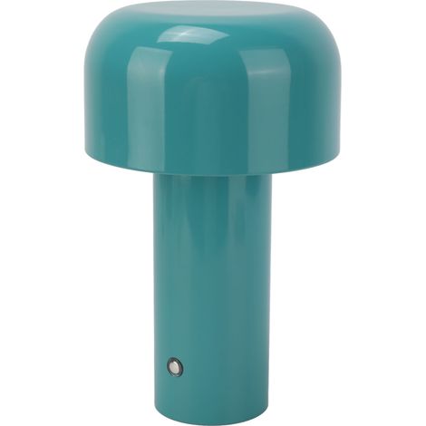 Wiederaufladbare blaue Pilz-Tischleuchte im modernen minimalistischen Design, geeignet für Schlafzimmer, Wohnzimmer, Büro, Bar, Restaurant, mit eingebautem Akku, tragbare LED-Lampe (1/5)