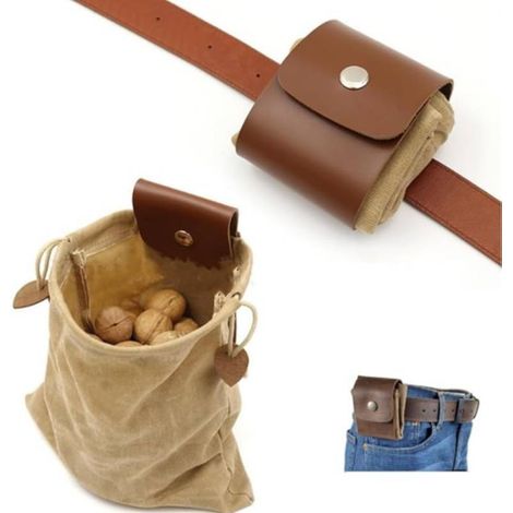 Bolsa portabebés de lona, bolsa de basura impermeable, riñonera, riñonera para herramientas pequeñas, adecuada para campistas, montañistas, pescadores y entusiastas de la supervivencia en la naturalez (1/5)