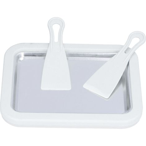 Machine à glace instantanée, yaourt frit, mini machine à glace roulée aux fruits sans fil pour usage domestique, blanche (1/5)