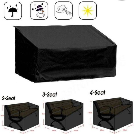 Housse pour banc de jardin, Housse pour banc de jardin 2 places et extérieur, Housse de protection pour mobilier de jardin, Housse pour canapé de jardin en tissu Oxford 210D, imperméable (1/5)