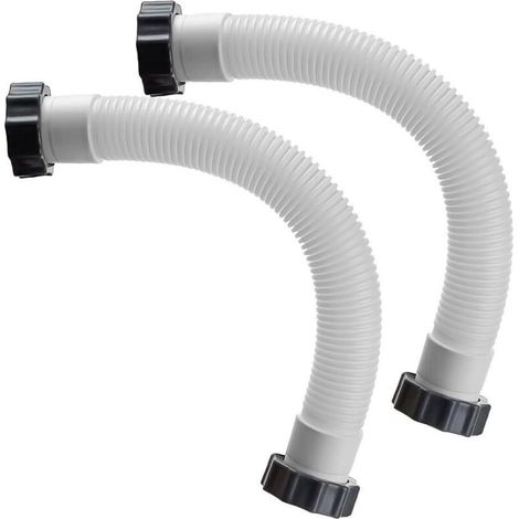 Lot de 2 tuyaux de rechange pour pompe de filtre de piscine de 38 mm, accessoire de tuyau d'interconnexion pour pompe à filtre pour Intex