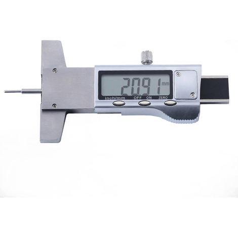 Jauge de profondeur de sculpture de pneu numérique haute précision avec affichage LCD et conversion pouces/mm