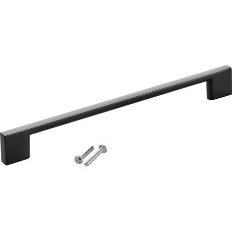 SOTECH Möbelgriff Bügelgriff Blackline XII schwarz matt Schubladengriff Schrankgriff inkl. Schrauben - Bohrlochabstand (BA) 192 mm, 1 Stück
