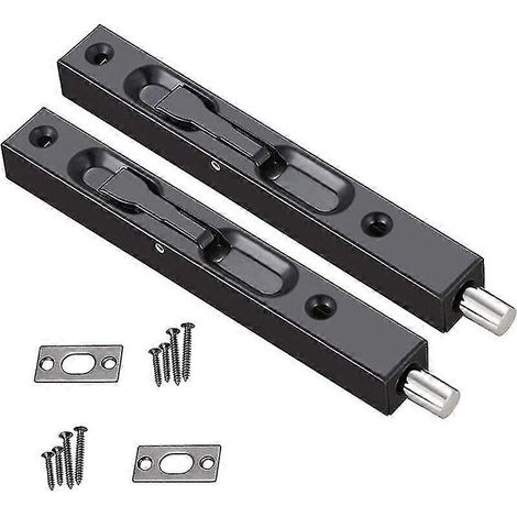 Lot de 2 verrous de porte invisibles, verrou à pêne dormant en acier inoxydable 304, 15 cm (6 pouces) - FFY (1/3)