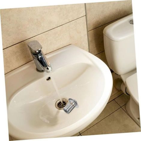 Bouchon De Vidange pour Lavabo De Salle De Bain Filtre à Cheveux Inoxydable Bouchon Antiblocage Accessoire pour Évier Et Lavabo (1/4)
