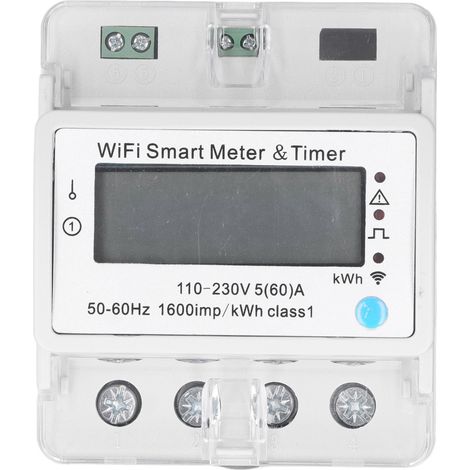 Compteur intelligent WiFi AC110-230V 4P moniteur d'énergie avec application, contrôle à distance, ajustable en temps réel (1/5)