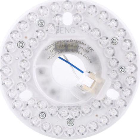 Kit de rénovation pour ventilateur de plafond à LED 4,92 pouces 18 W 3CCT 3000 K 4000 K 6000 K intensité variable rond carte PC de remplacement 230 V (1/5)