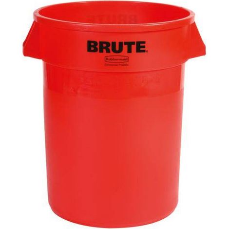 Fût polyvalent rouge 121 l PE D. extérieur 560xH692 mm RUBBERMAID