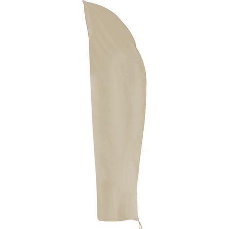 Housse de protection extérieure pour parasol de terrasse, toile beige anti-poussière et intempéries (1/5)