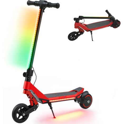 SPORTNOW Electric Scooter for Kids, Foldable E Scooter for Age Age 6+ Red