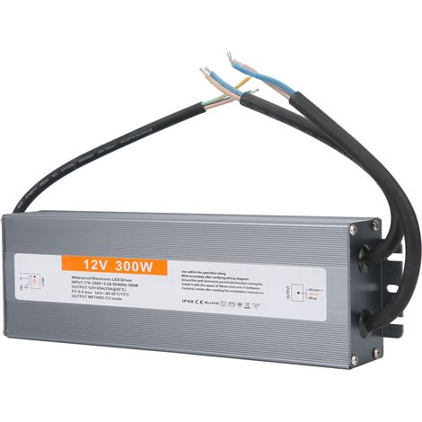 Alimentation filaire ultra-mince étanche pour variateur LED à découpage AC170250V (50/60HZ) 300W (DC12V) (1/5)