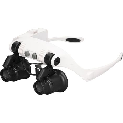Loupe Frontale 10x 15x 20x 25x avec 2 Lumières LED et Support Libre-Mains pour Réparation de Montres (1/5)