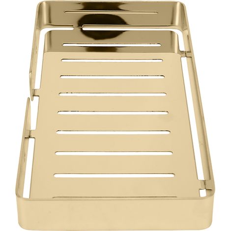 Wandmontierter Seifenhalter aus Edelstahl mit Abtropfgestell für Bad und Küche (Gold) (1/5)