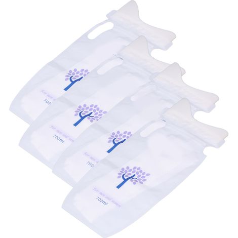 Lot de 4 sacs à urine jetables unisexes, sacs à urine portables pour voiture, sacs à urine d'urgence pour enfants et adultes (1/5)
